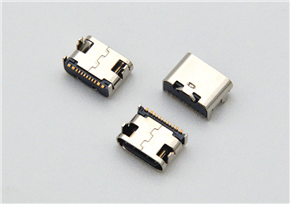 Type-C 16-pin female socket, board-mounted one-piece style with a 6.2mm length and CH1.68mm